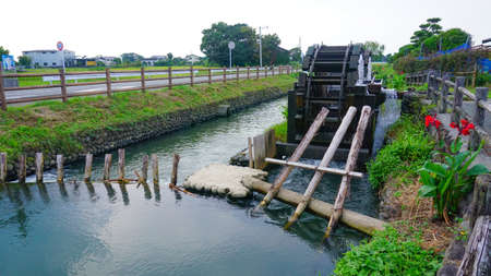 Double water mill in Asakura City, Fukuoka Prefecture