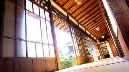 The veranda of an old Japanese houseのeditorial素材