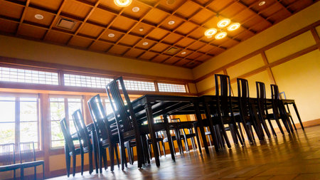 Wooden meeting roomのeditorial素材