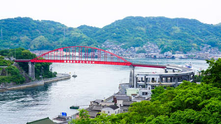 Ondo Bridge in Kure City, Hiroshima Prefectureの写真素材