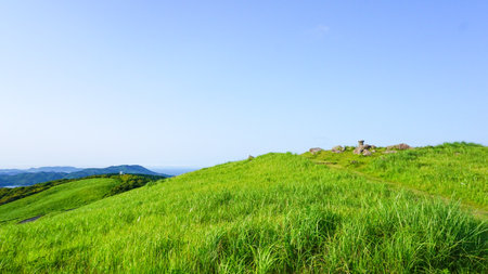 View from Kawachi Pass, Hirado City, Nagasaki Prefectureの写真素材