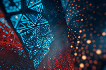 Futuristic abstract digital artwork number 79, cinematic style with sci-fi and fantasy elements, vibrant colors and surreal textures, perfect for backgrounds and creative projects.の素材