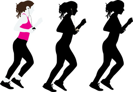 girl joggingのイラスト素材