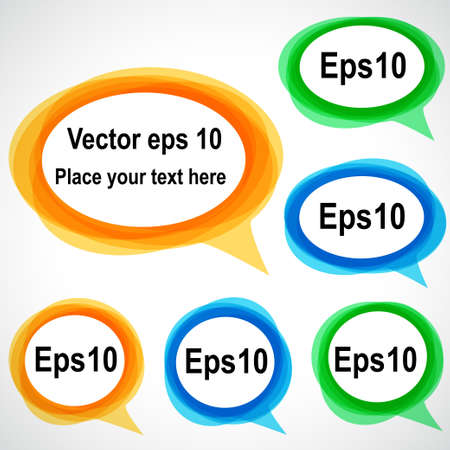Set of colorful speech bubblesのイラスト素材