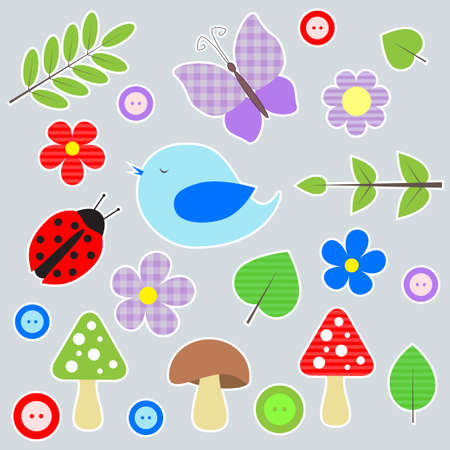 Set of scrapbook elements eps 10のイラスト素材