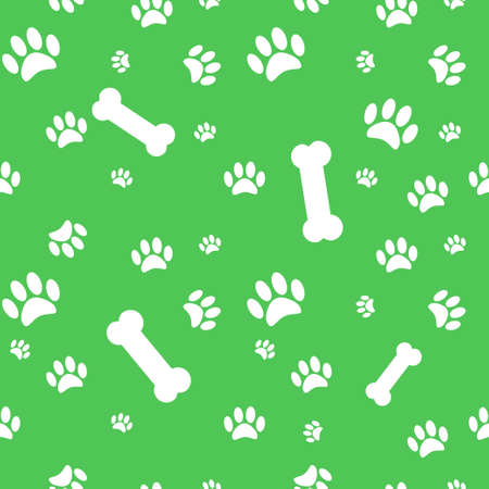 Background with dog paw print and bone eps 10のイラスト素材