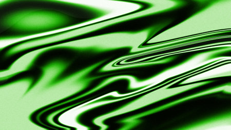 abstract background with smooth lines in green and black colors for designの写真素材
