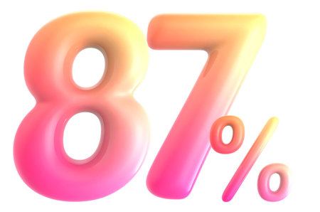 80 percent discount on a white background. 3d rendering, 3d illustration.
