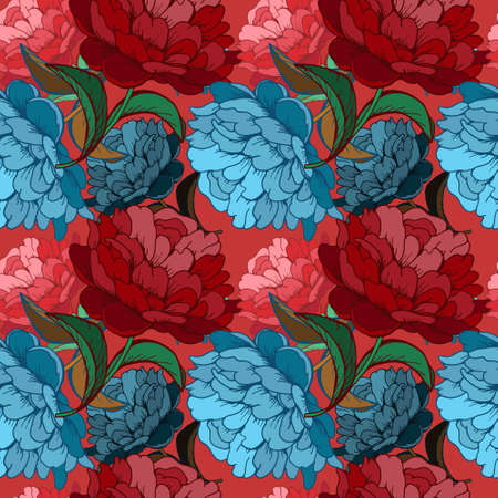 Seamless vector texture with flowersのイラスト素材