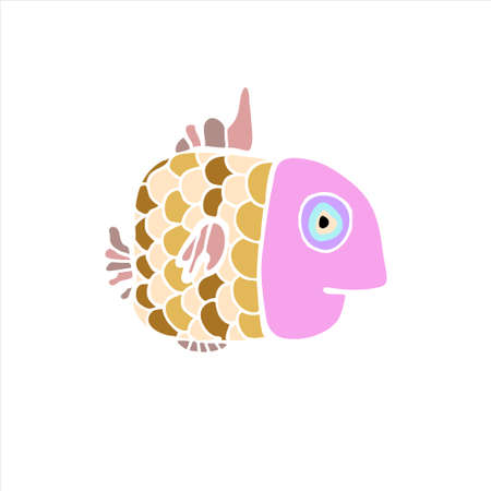 Colorful vector fish illustrationのイラスト素材