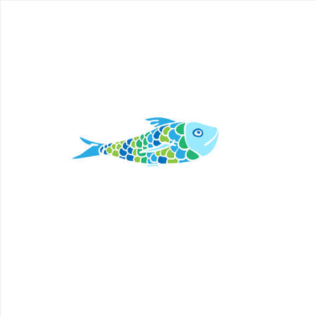 Colorful vector fish illustrationのイラスト素材