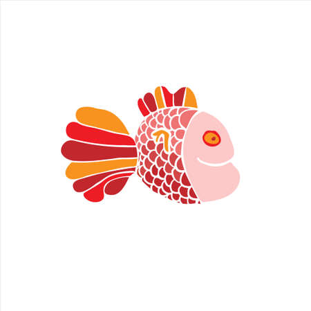 Colorful vector fish illustrationのイラスト素材