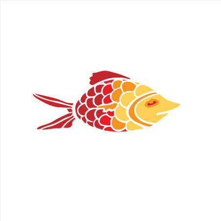 Colorful vector fish illustrationのイラスト素材
