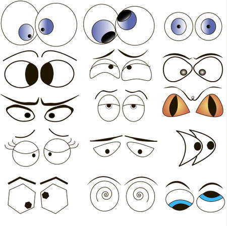 Cartoon eyes illustration setのイラスト素材