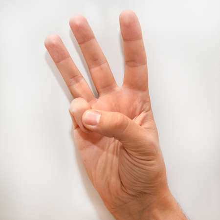 Number six in the American Sign Language (ASL) shown with one hand and a finger