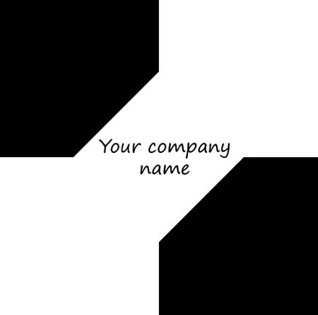 Logo vector shape, black and white vector patternのイラスト素材