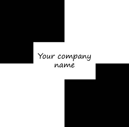 Logo vector shape, black and white vector patternのイラスト素材