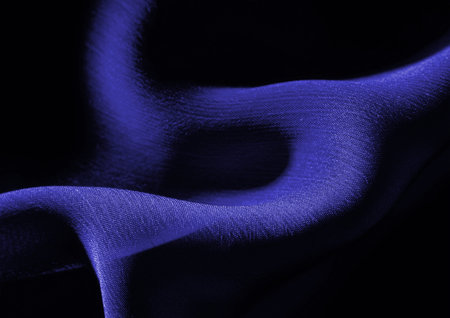 Blue cloth background. Natural material cover 3D illustration