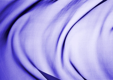 Deep blue glossy cloth texture background. Natural textile material pattern cover photoの写真素材