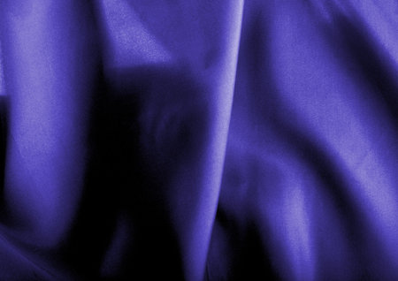 Deep blue glossy cloth texture background. Natural textile material pattern cover photoの写真素材