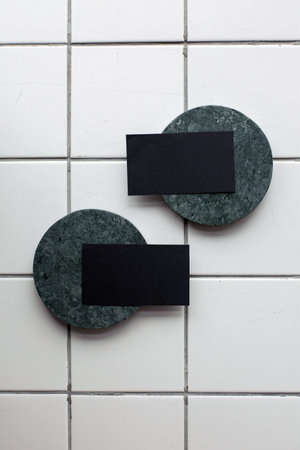 Empty paper mockup, simple blank sheet of paper templateの写真素材