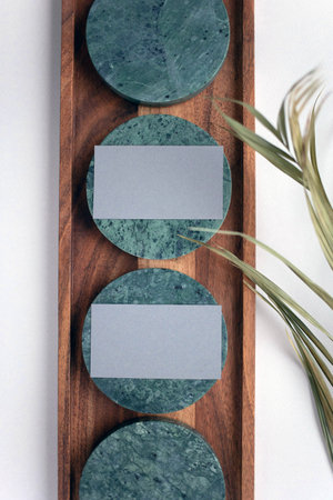 Empty paper mockup, simple blank sheet of paper templateの写真素材