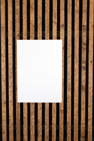 Empty paper mockup, simple blank sheet of paper templateの写真素材