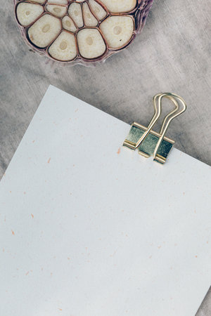 Empty paper mockup, simple blank sheet of paper templateの写真素材