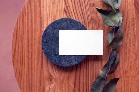Empty paper mockup, simple blank sheet of paper templateの写真素材