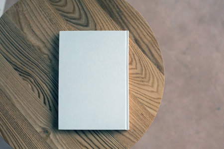 Blank book cover template, book mockupの写真素材