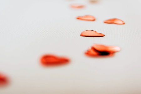 Heart symbol conceptual St. Valentine's day background. Heart love and passion symbolsの写真素材