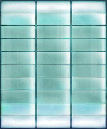 Abstract tiles with cubes and rectangles cover background illustration