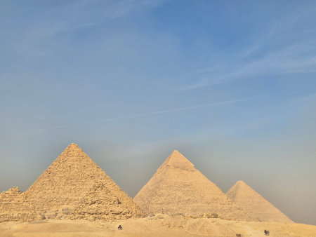 The Pyramids of Giza are among the most popular tourist attractions in Egypt.