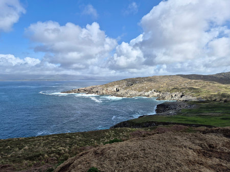 Rugged landscape of the coast of the island of San Miguel, Azores