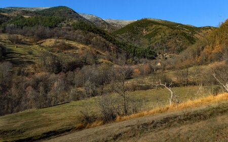 Mountain village, a village high in the mountains,old houses, mountain Studena Serbiaの写真素材