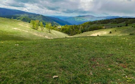 the spring landscapes of Stolovi Mountain, Serbia, a walk through the peaks of the mountainの写真素材