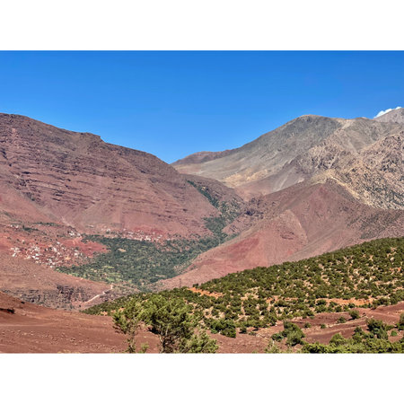 Mountains in Morocco, Africa. Isolated on white background.の写真素材