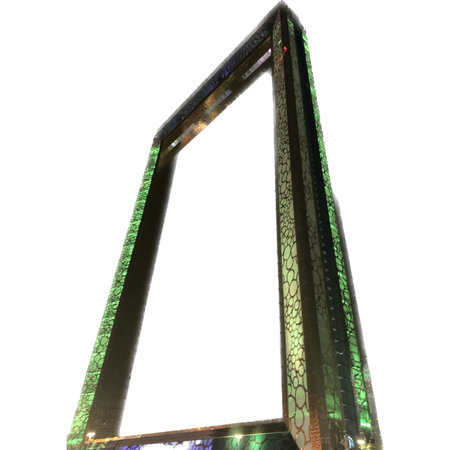 3d illustration of the Dubai frame in Dubai, UAEの写真素材