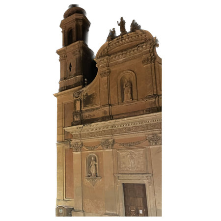 Church of St. Francis of Assisi on White Background 3D Illustrationの写真素材