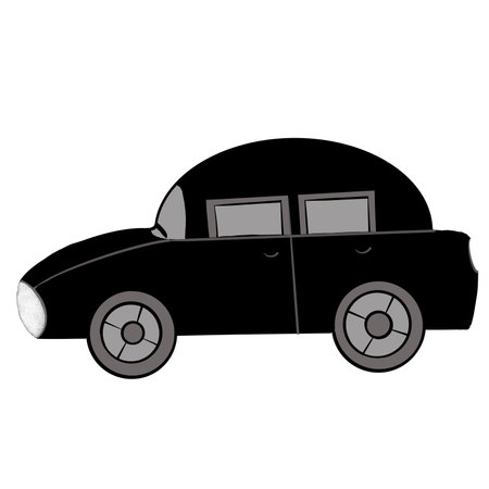 car silhouette on a white background, vector illustration, eps10の写真素材