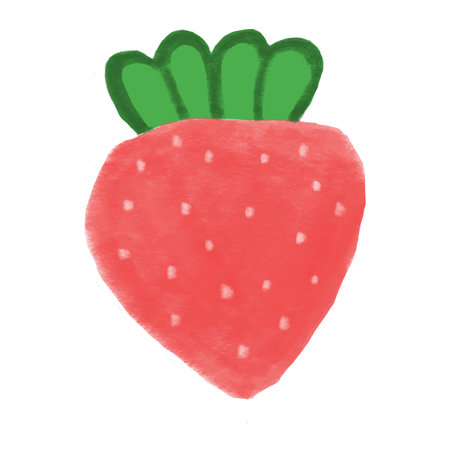 Strawberry illustration. Hand drawn watercolor painting. Vector illustration.の写真素材