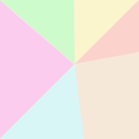 abstract pastel background with pink, yellow, green and blue trianglesの写真素材