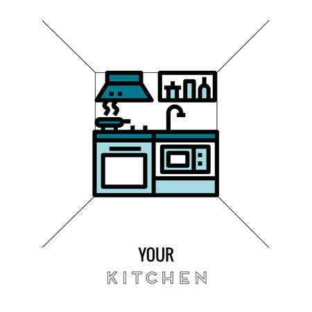 Kitchen design.のイラスト素材