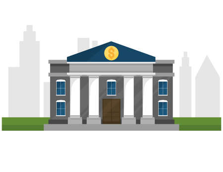 bank illustration for topic, presentation, book.のイラスト素材
