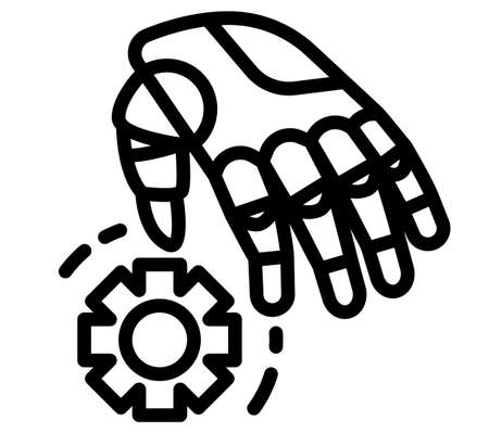 Artificial intelligence modern concept ui/ux icon for website, app, presentaion, flyer, brochure etc.のイラスト素材