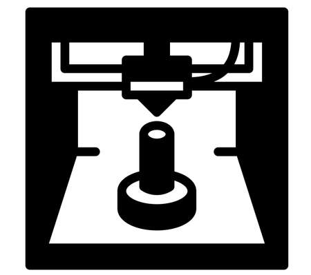 3d printing modern concept ui/ux icon for website, app, presentaion, flyer, brochure etc.のイラスト素材