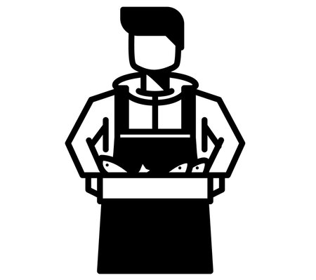 Fisherman iconのイラスト素材