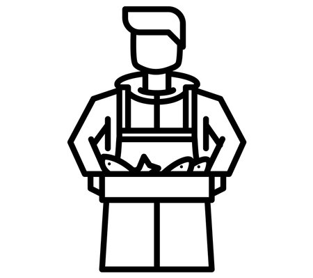 Fisherman iconのイラスト素材
