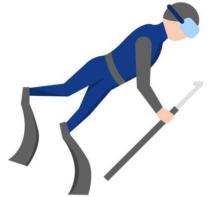 Spear fishing icon.のイラスト素材