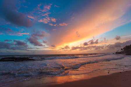 Tropical sunset of Sri Lanka